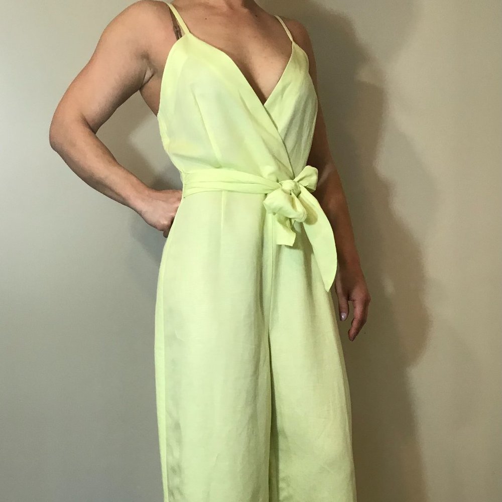 Soft Yellow Green Zara Spaghetti Strapped Romper